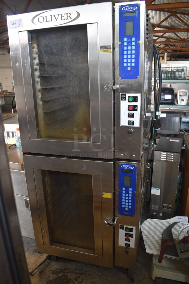 Oliver 690-NC3 Double Stack Bakery Steam Convection Oven Missing Handles 208 Volts 3 Phase. 2 Times Your Bid!