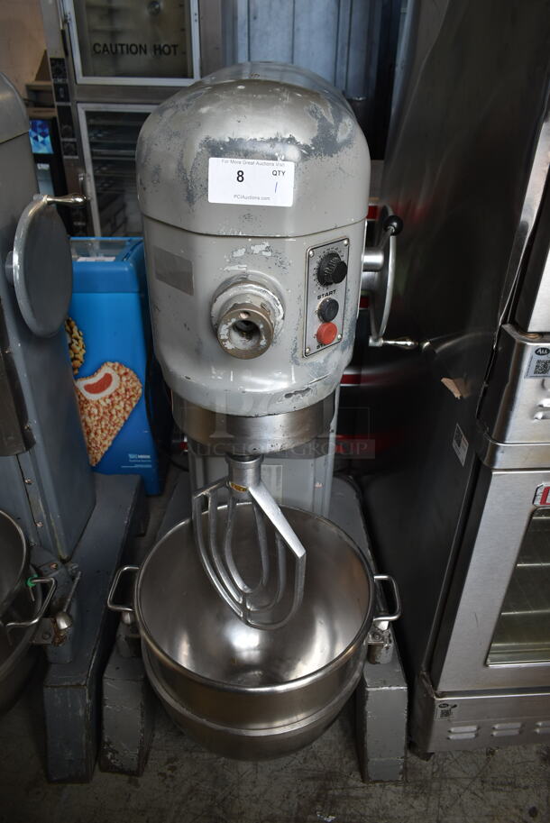 Hobart H-600T Metal Commercial Floor Style 60 Quart Planetary Dough Mixer w/ Stainless Steel Mixing Bowl and Paddle Attachment. 208 Volts, 3 Phase.  - Image 2 of 9