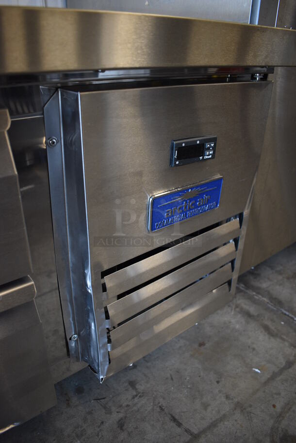 BRAND NEW SCRATCH AND DENT! Arctic Air ARCB60Z Stainless Steel Commercial 2 Drawer Chef Base on Commercial Casters. 115 Volts, 1 Phase. 62x32x27. Tested and Working! - Image 4 of 7