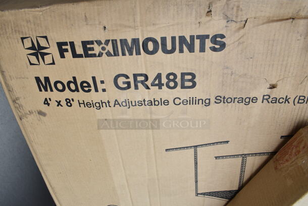 BRAND NEW SCRATCH AND DENT! Fleximounts GR48B 4x8 Overhead Garage Storage Rack without Decking,Garage Storage Organization System - Image 4 of 4