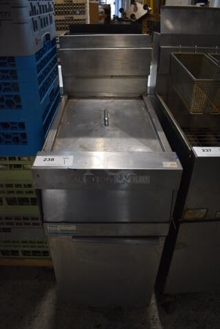 Dean CFSM150GNS Stainless Steel Commercial Floor Style Natural Gas Powered Deep Fat Fryer. 120,000 BTU. 16x31x47