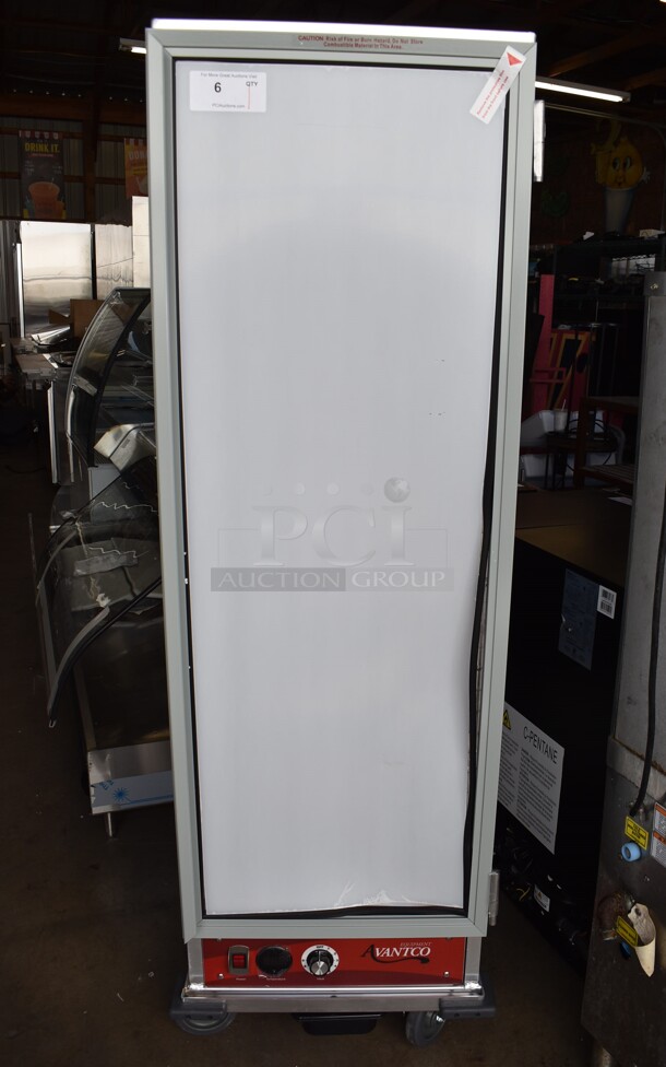 BRAND NEW SCRATCH AND DENT! Avantco 177HEAT1836I Metal Commercial Full Size Insulated Heated Holding Cabinet w/ Clear Door on Commercial Casters. 120 Volts, 1 Phase. Tested and Working!