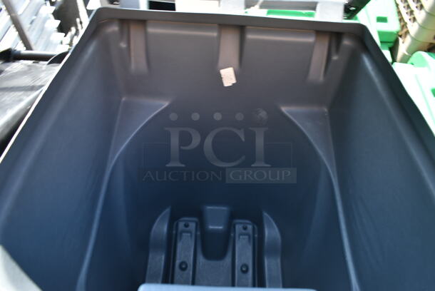 3 Poly Outdoor Trash Cans. 24x28x44, 27x31x43, 26x31x32. 3 Times Your Bid! - Image 8 of 11