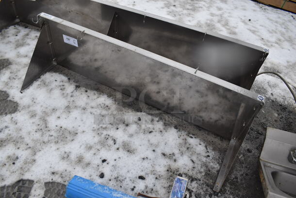 Stainless Steel Wall Mount Shelf w/ Brackets. 48x14x12 - Image 2 of 2