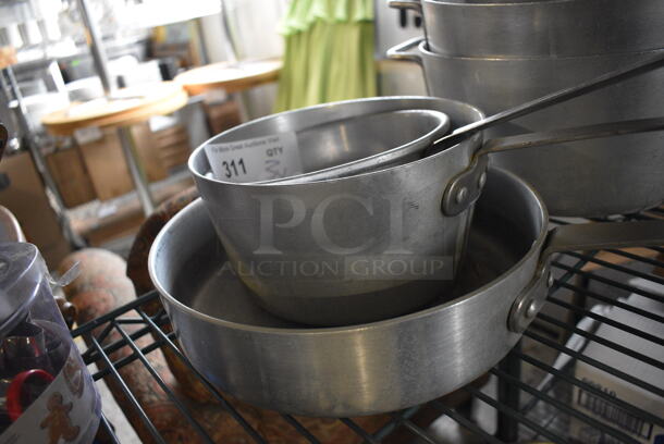 3 Various Metal Sauce Pots. Includes 14.5x8x4. 3 Times Your Bid! - Image 2 of 3