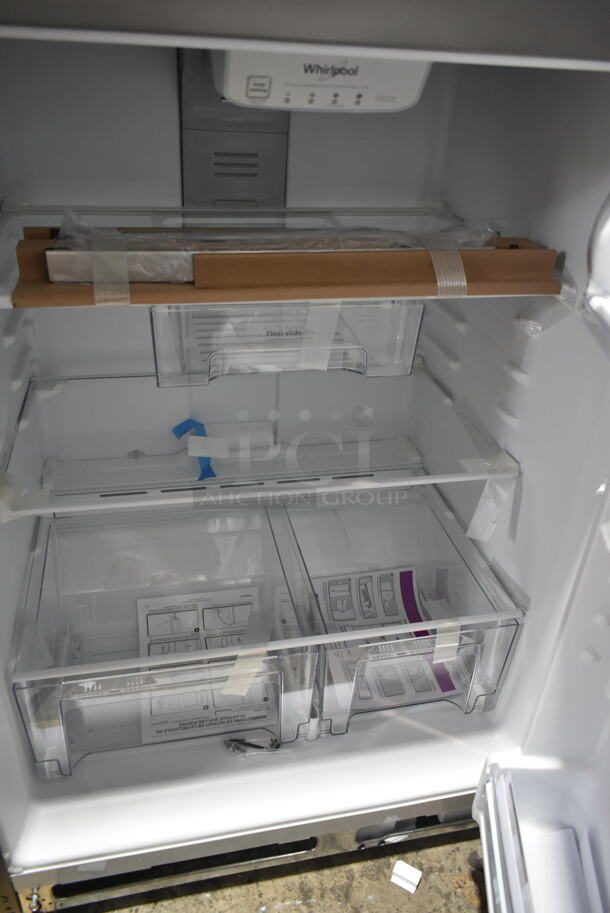 BRAND NEW SCRATCH AND DENT! 2024 Whirlpool WRT311FZDM02 Stainless Steel Cooler Freezer Combo. 115 Volts, 1 Phase. Tested and Does Not Power On - Image 4 of 6