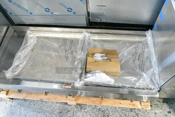 BRAND NEW SCRATCH AND DENT! 2023 Cooking Performance Group CPG 351GTUCPG60N Stainless Steel Ultra Series 60" Chrome Plated Natural Gas 5-Burner Countertop Griddle. 150,000 BTU. - Image 6 of 12