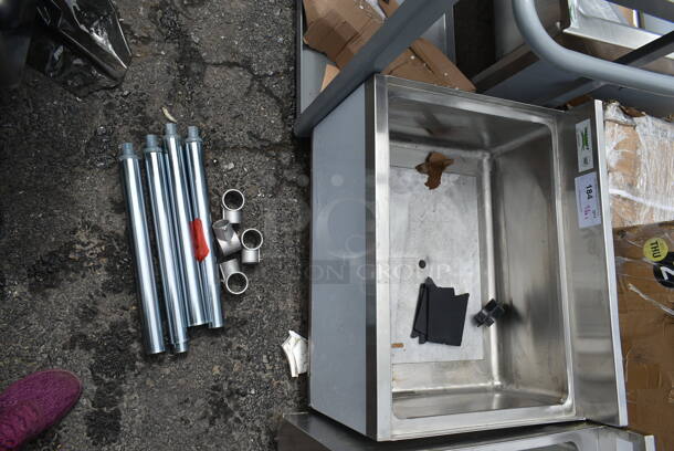 BRAND NEW SCRATCH AND DENT! Regency 600IB1824CP 18" x 24" Underbar Ice Bin with 7 Circuit Post-Mix Cold Plate and Bottle Holders - 51 lb. - Image 4 of 7