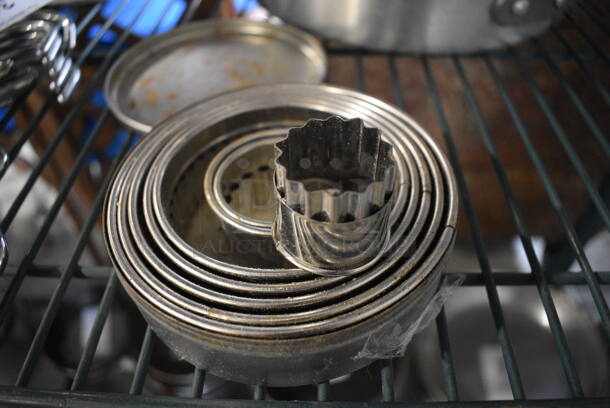 ALL ONE MONEY! Lot of Metal Cutters in Metal Tin! 5x5x2 - Image 3 of 3