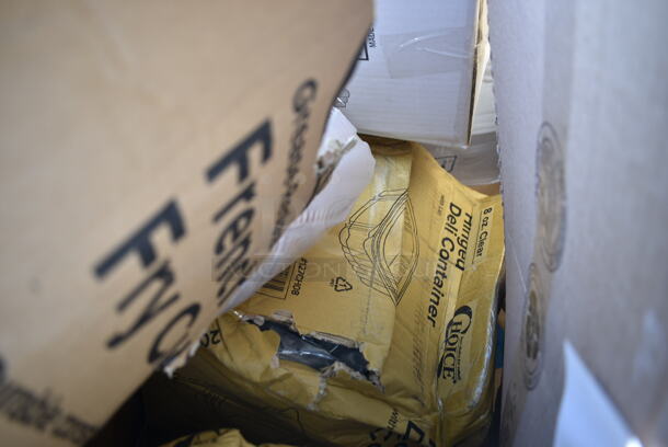 PALLET LOT of 20 BRAND NEW Boxes Including 760FF16 Choice 16 oz. French Fry Cup - 1000/Case, 394345XL Noble NexGen Powder-Free Disposable Black Hybrid 3 Mil Thick Gloves - 1000/Case, 485COLWNEON Choice 8 1/2" Colossal Neon Wrapped Straw - 1600/Case, 5013036HVY Lavex Hercules 20-30 Gallon 2 Mil 30" x 36" Low Density Heavy-Duty Black Can Liner / Trash Bag - 100/Case. 20 Times Your Bid!  - Image 11 of 12