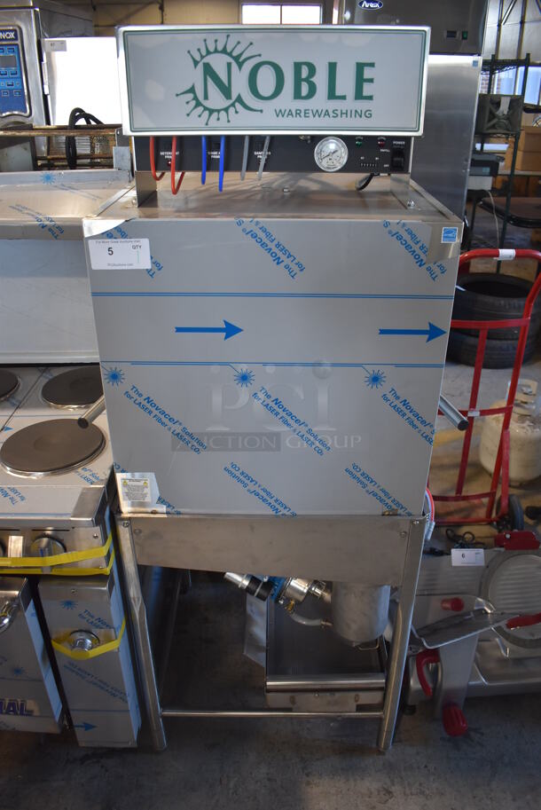 BRAND NEW SCRATCH AND DENT! 2022 Noble Wareforce I-E Stainless Steel Commercial Straight Pass Through Dishwasher. 115 Volts, 1 Phase. 31x31x68 - Image 1 of 9
