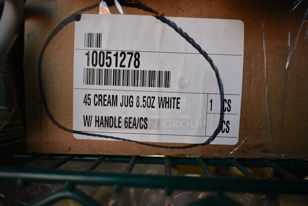 3 Boxes of 6 BRAND NEW! White Ceramic Cream Jug Pitchers. 3 Times Your Bid! - Image 4 of 4