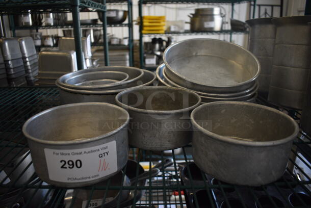 11 Various Metal Round Baking Pans. Includes 6.5x6.5x3. 11 Times Your Bid!