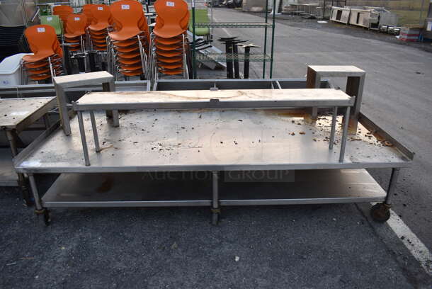 Stainless Steel Commercial Equipment Stand w/ Under Shelf on Commercial Casters. 94x42x36 - Image 3 of 4