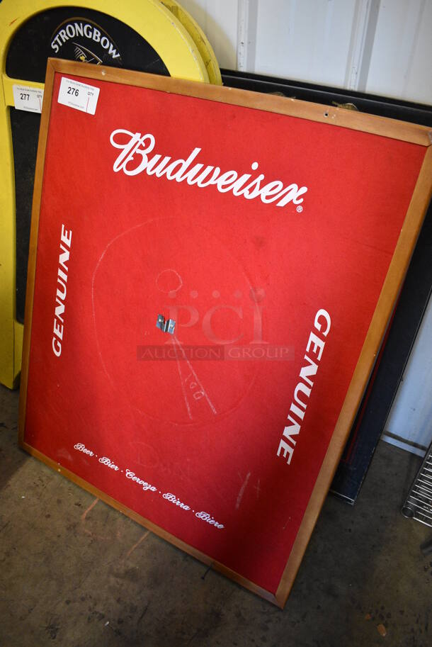 Budweiser Framed Felt Piece. 31x1x37 - Image 3 of 3