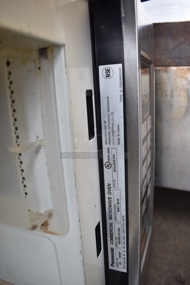 2014 Panasonic NE-1054F T Metal Countertop Microwave Oven. 120 Volts, 1 Phase. 20x13x11 - Image 7 of 7
