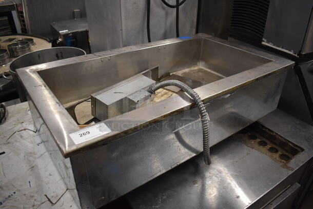 Stainless Steel Commercial Electric Powered Steam Table Drop In. 208 Volts, 1 Phase. 46x26x11