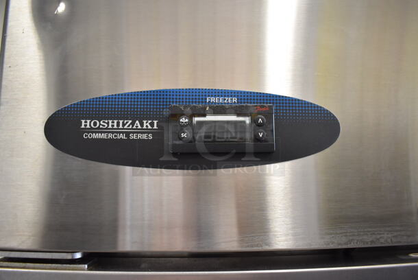 2014 Hoshizaki CF2B-FS ENERGY STAR Stainless Steel Commercial 2 Door Reach In Freezer w/ Poly Coated Racks on Commercial Casters. 115 Volts, 1 Phase. 55x33.5x79. Tested and Working! - Image 3 of 6