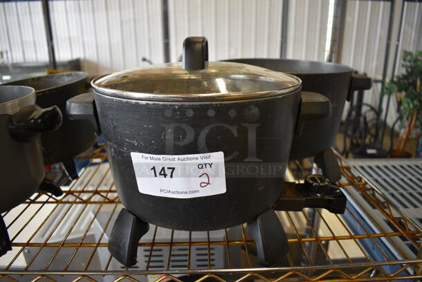 2 Metal Countertop Fryers w/ 1 Lid. 14x12x11. 2 Times Your Bid! - Image 1 of 3