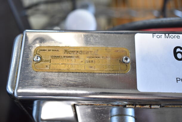 Hotpoint 101HK3 Stainless Steel Commercial Countertop Electric Powered Deep Fat Fryer w/ 2 Metal Fry Baskets. 220-240 Volts.  - Image 6 of 6