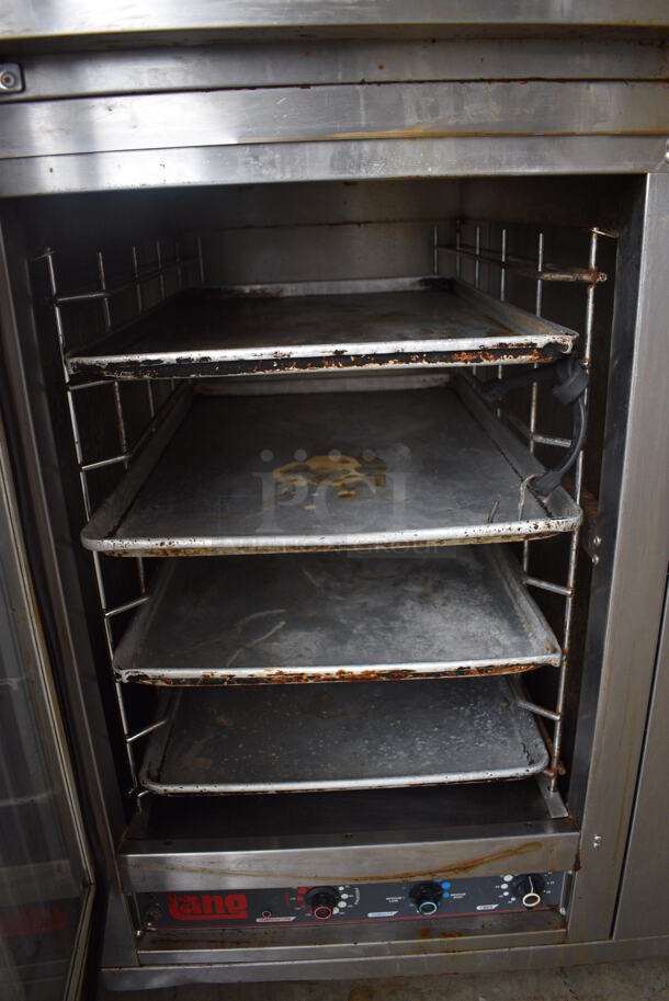Lang Stainless Steel Commercial Electric Powered Half Size Convection Oven w/ Lower Proofer on Commercial Casters. 250 Volts, 1 Phase. 30x27x65 - Image 8 of 9