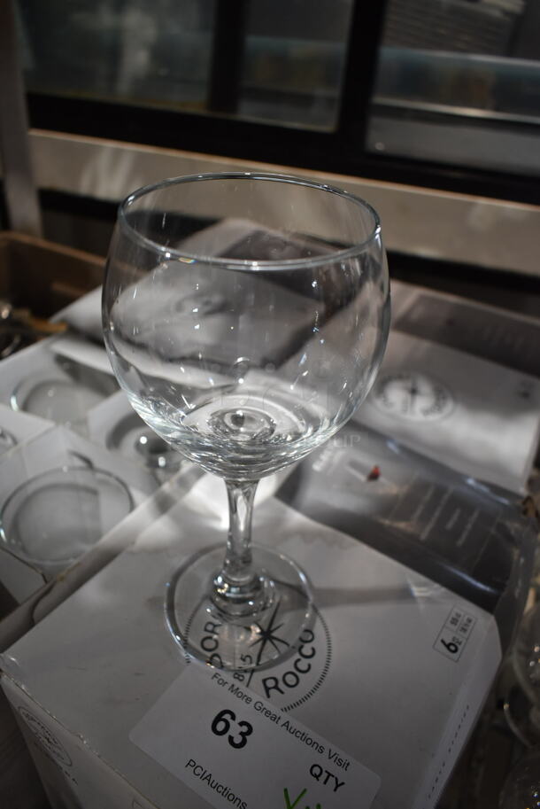 4 Boxes of 6 Bormioli Rocco Wine Glasses. 4 Times Your Bid! - Image 1 of 3