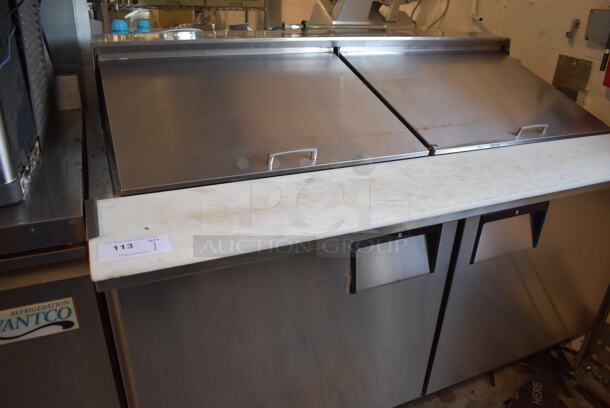 Everest EPBWR2 Stainless Steel Commercial Sandwich Salad Prep Table Bain Marie Mega Top on Commercial Casters. 115 Volts, 1 Phase. 60x36x43.5. Tested and Powers On But Does Not Get Cold - Image 2 of 9
