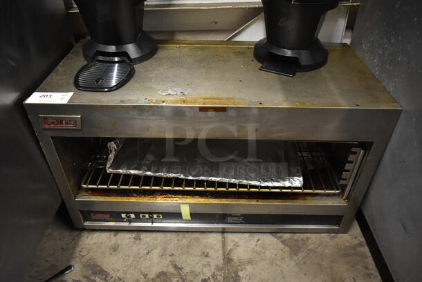Lang 136CM-208V Stainless Steel Commercial Electric Powered Cheese Melter. 208 Volts, 1 Phase.  - Image 1 of 5