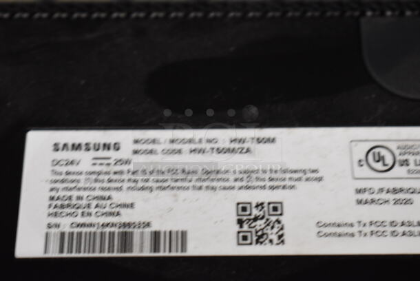 11 Various Sound Bars; 4 Samsung HW-Q6CRV, Samsung HW-MM55/ZA, Samsung HW-T50M, 3651HDX, Samsung HW-R60MV, Samsung HW-T45C, 3651ED0X, Sony HT-X8500. Includes 36x3x2. 11 Times Your Bid! - Image 6 of 12
