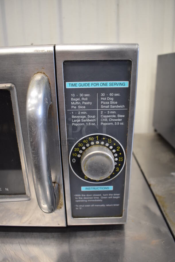 Sharp R-21LCF Stainless Steel Commercial Countertop Microwave Oven. 120 Volts, 1 Phase. 20.5x17x12 - Image 3 of 6