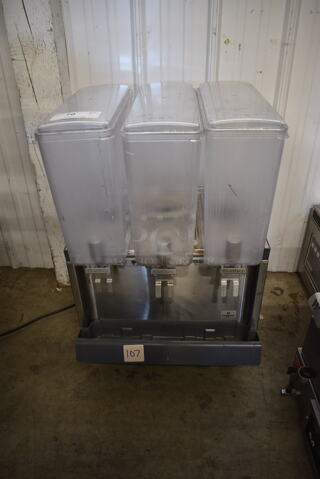 Crathco Commercial Stainless Steel Countertop Cold Beverage Dispenser With 3 Bowls.120V. Tested and Does Not Cool