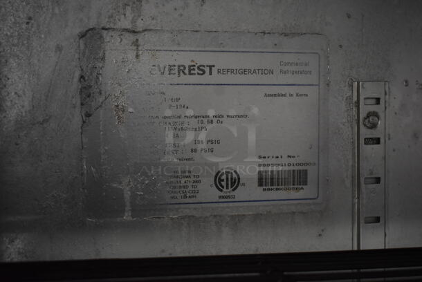 Everest Stainless Steel Commercial 2 Door Back Bar Cooler Merchandiser. 115 Volts, 1 Phase. Tested and Powers On But Does Not Get Cold - Image 8 of 8