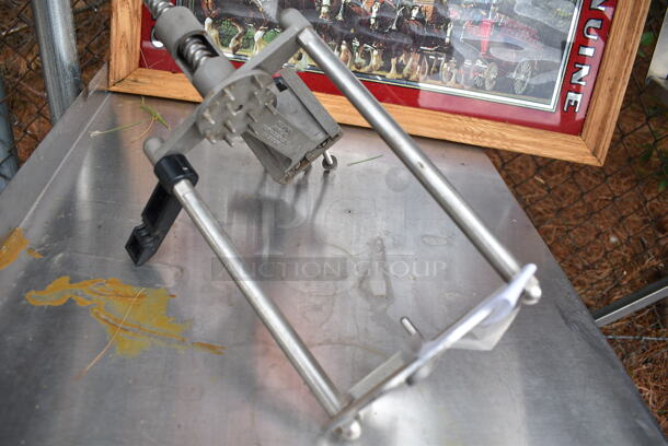 4 Items; Smoked Pork Chops Sign, Budweiser Sign, Bubba's Sign and Metal Tuna Can Press Piece. 4 Times Your Bid! - Image 5 of 8