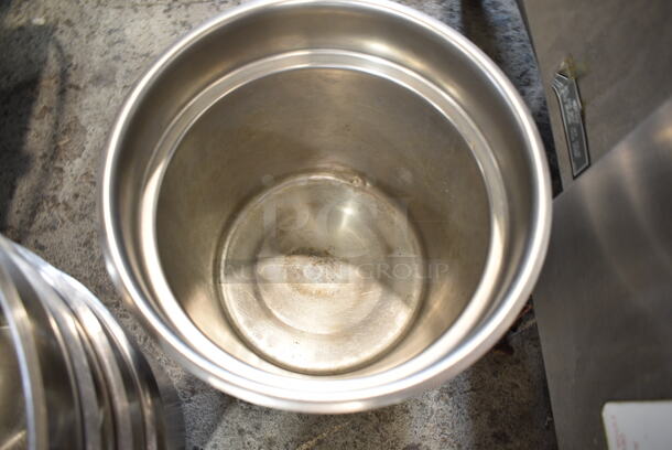 7 Stainless Steel Cylindrical Drop In Bins w/ Fryer Filter Holder. 7 Times Your Bid! - Image 5 of 6