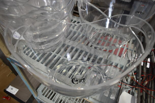 6 BRAND NEW SCRATCH AND DENT! Choice Clear Poly Ice Buckets. 6 Times Your Bid! - Image 4 of 6