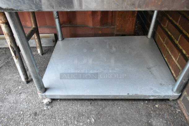 Stainless Steel Table w/ Metal Under Shelf.  - Image 4 of 4