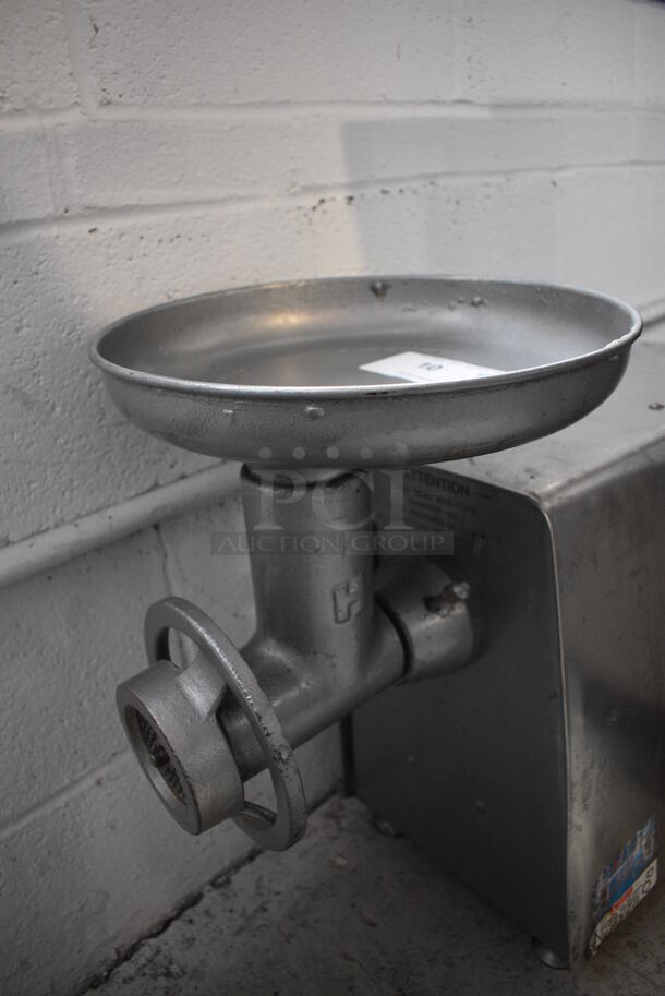 Univex Model MG8912 Metal Commercial Countertop Meat Grinder w/ Tray. 115 Volts, 1 Phase. 12.5x26x20.5. Tested and Working! - Image 2 of 4