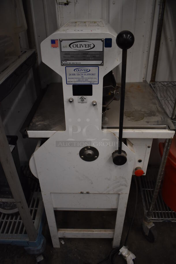 Oliver 777-NT Metal Commercial Floor Style Bread Loaf Slicer. 115 Volts, 1 Phase. 25x24x47. Tested and Working! - Image 2 of 7