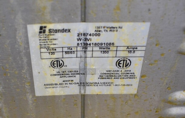 APW Wyott Model W-3VI Stainless Steel Commercial Countertop Food Warmer. 120 Volts, 1 Phase. 14.5x22.5x9.5. Tested and Working! - Image 4 of 4