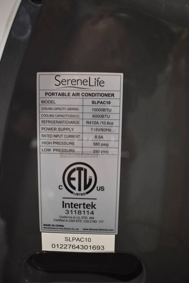 SereneLife SLPAC10 Metal Portable Air Conditioner on Casters. 115 Volts, 1 Phase. - Image 4 of 5
