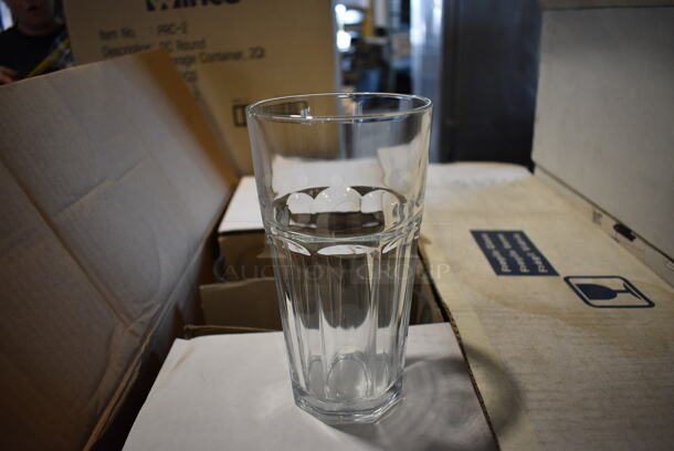 2 Boxes of 24 BRAND NEW IN BOX! Oneida Beverage Glasses. 3.5x3.5x7. 2 Times Your Bid!