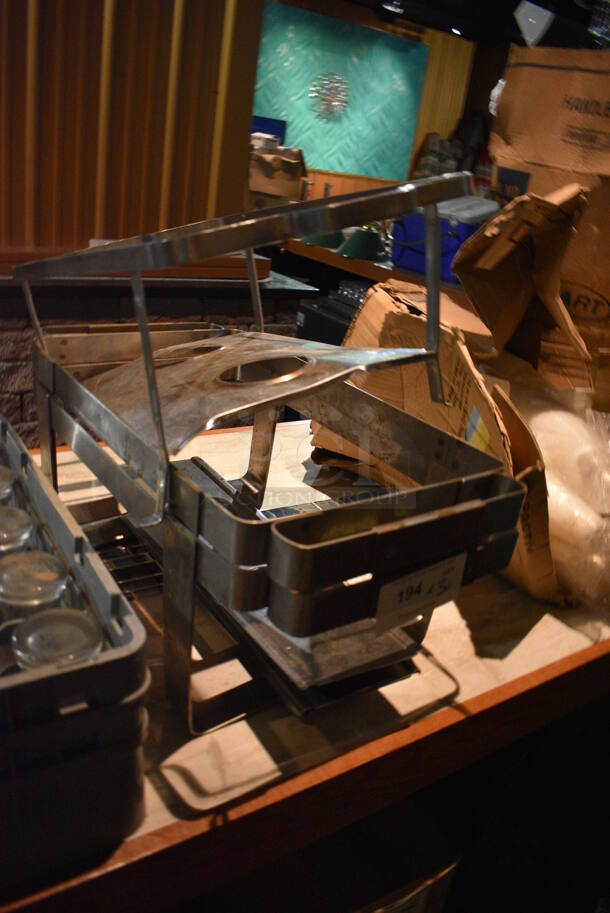 ALL ONE MONEY! Lot of 3 Various Metal Chafing Dish Frames. Includes 24x13x9. (bar) - Image 2 of 3