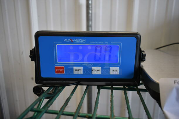 BRAND NEW SCRATCH AND DENT! AvaWeigh 334RS220LP Stainless Steel Commercial Countertop 220 Pound Scale. Tested and Working! - Image 2 of 7