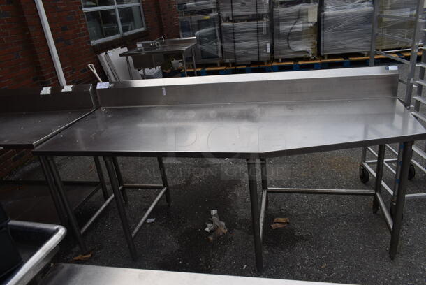 Stainless Steel Commercial Table w/ Back Splash. 
