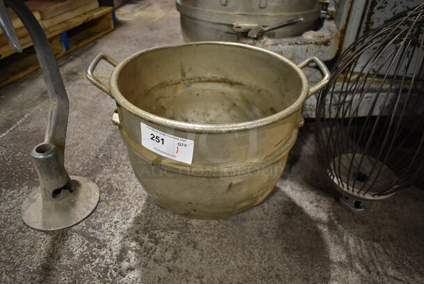 ALL ONE MONEY! Lot of Metal Mixing Bowl, Hobart VMLH60E 60 Quart Dough Hook Attachment and Hobart VHLH60D 60 Quart Whisk Attachment.  - Image 4 of 7