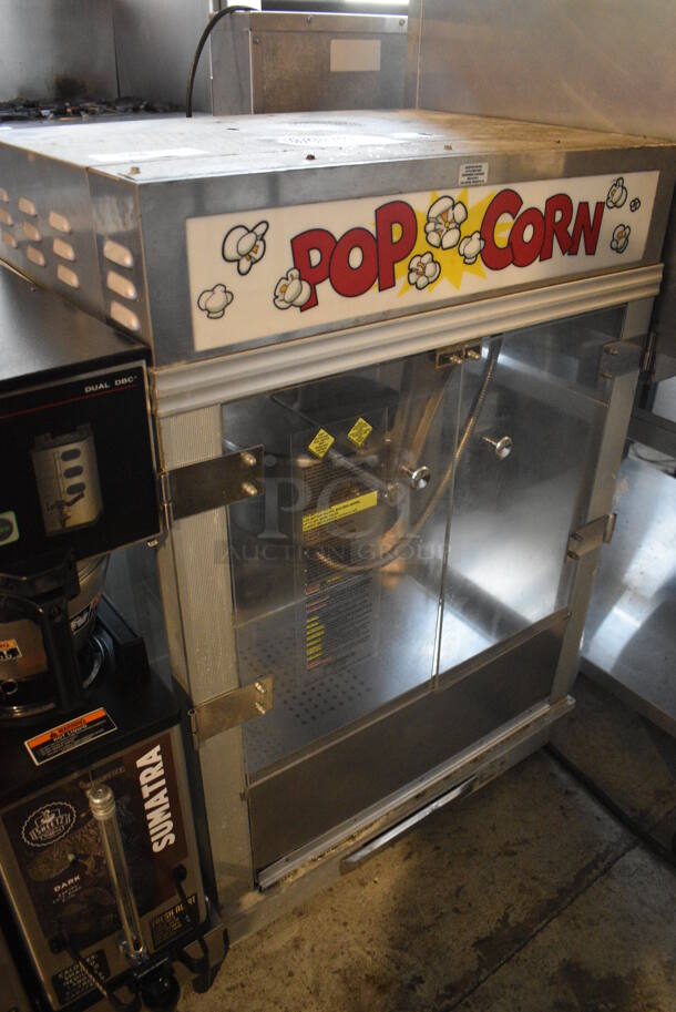 Gold Medal Model 2001ST Metal Commercial Countertop Popcorn Machine Merchandiser. 120 Volts, 1 Phase. 28x21x40.5. Cannot Test Due To Plug Style - Image 3 of 5