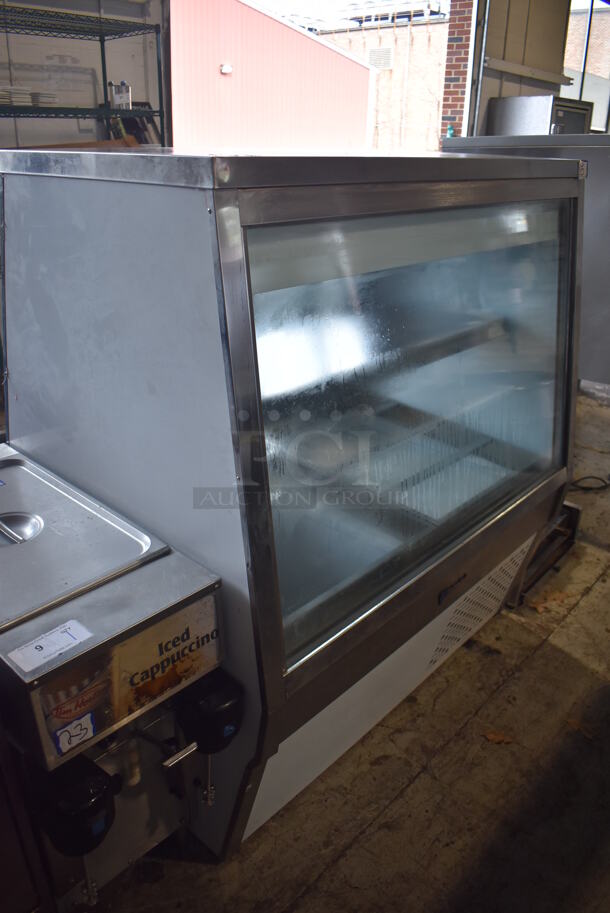 CustomCool Stainless Steel Commercial Floor Style Deli Display Case Merchandiser. 48x35x54.5. Tested and Working! - Image 1 of 5