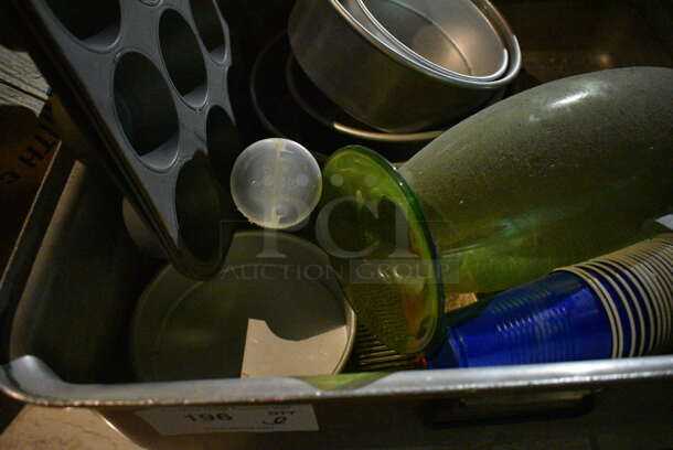 ALL ONE MONEY! Lot of Various Items Including Vase and Metal Baking Pans in Metal Bin. (bar) - Image 4 of 4