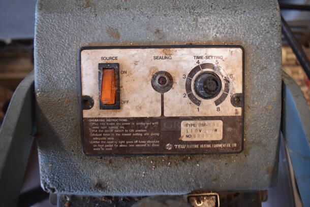TEW TISF-602 Metal Commercial Floor Style Impulse Foot Sealer. 110 Volts, 1 Phase. 21x21x34. Tested and Powers On But Does Not Get Warm - Image 4 of 8