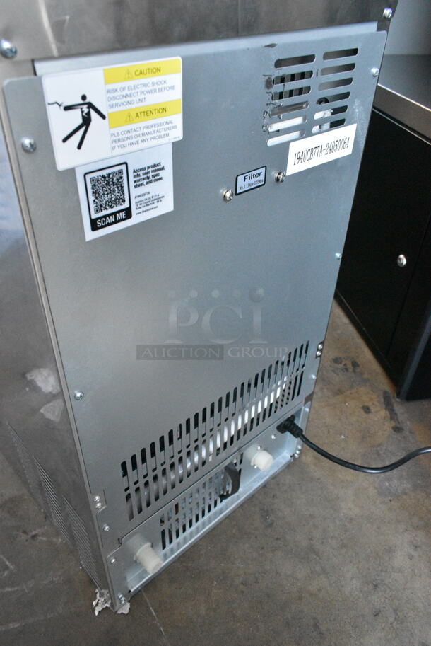 BRAND NEW SCRATCH AND DENT! 2024 Avantco 194UCB77A Stainless Steel Commercial Undercounter Bullet Ice Machine - 96 lb. 115 Volts, 1 Phase.  - Image 5 of 7